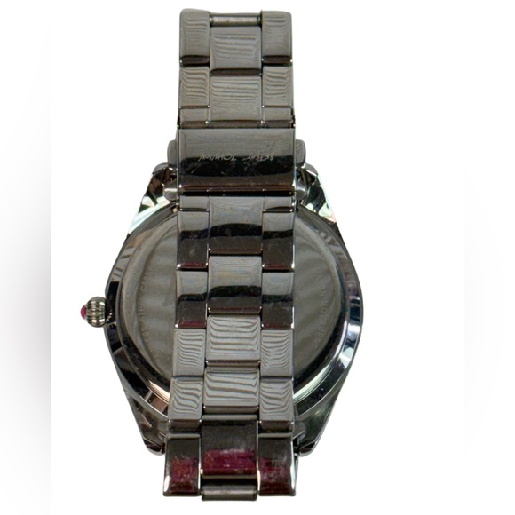 Betsey Johnson Silver Rhinestone Big Face Glam Watch Work Perfectly